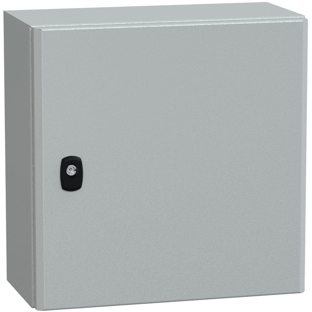 SAREL Spacial S3D volle deur met montageplaat. H400xB400xD200 IP66 IK10 RAL7035. NSYS3D4420P