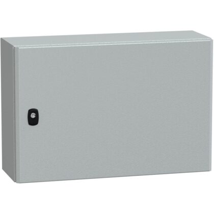 SAREL Spacial S3D volle deur met montageplaat. H400xB600xD200 IP66 IK10 RAL7035. NSYS3D4620P