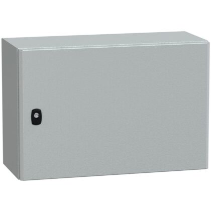 SAREL Spacial S3D volle deur met montageplaat. H400xB600xD250 IP66 IK10 RAL7035. NSYS3D4625P