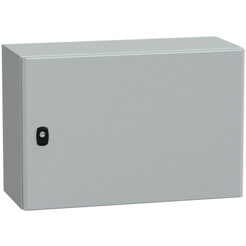 SAREL Spacial S3D volle deur met montageplaat. H400xB600xD250 IP66 IK10 RAL7035. NSYS3D4625P
