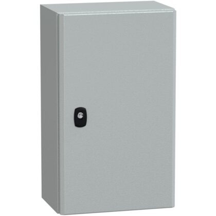 SAREL Spacial S3D volle deur met montageplaat. H500xB300xD200 IP66 IK10 RAL7035. NSYS3D5320P