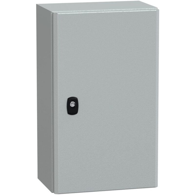 SAREL Spacial S3D volle deur met montageplaat. H500xB300xD200 IP66 IK10 RAL7035. NSYS3D5320P