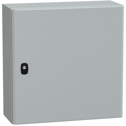 SAREL Spacial S3D volle deur met montageplaat. H500xB500xD200 IP66 IK10 RAL7035. NSYS3D5520P