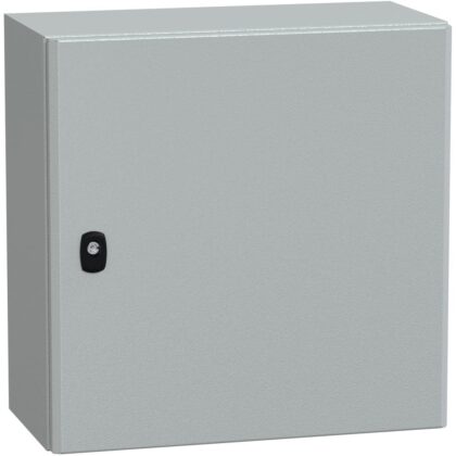 SAREL Spacial S3D volle deur met montageplaat. H500xB500xD250 IP66 IK10 RAL7035. NSYS3D5525P