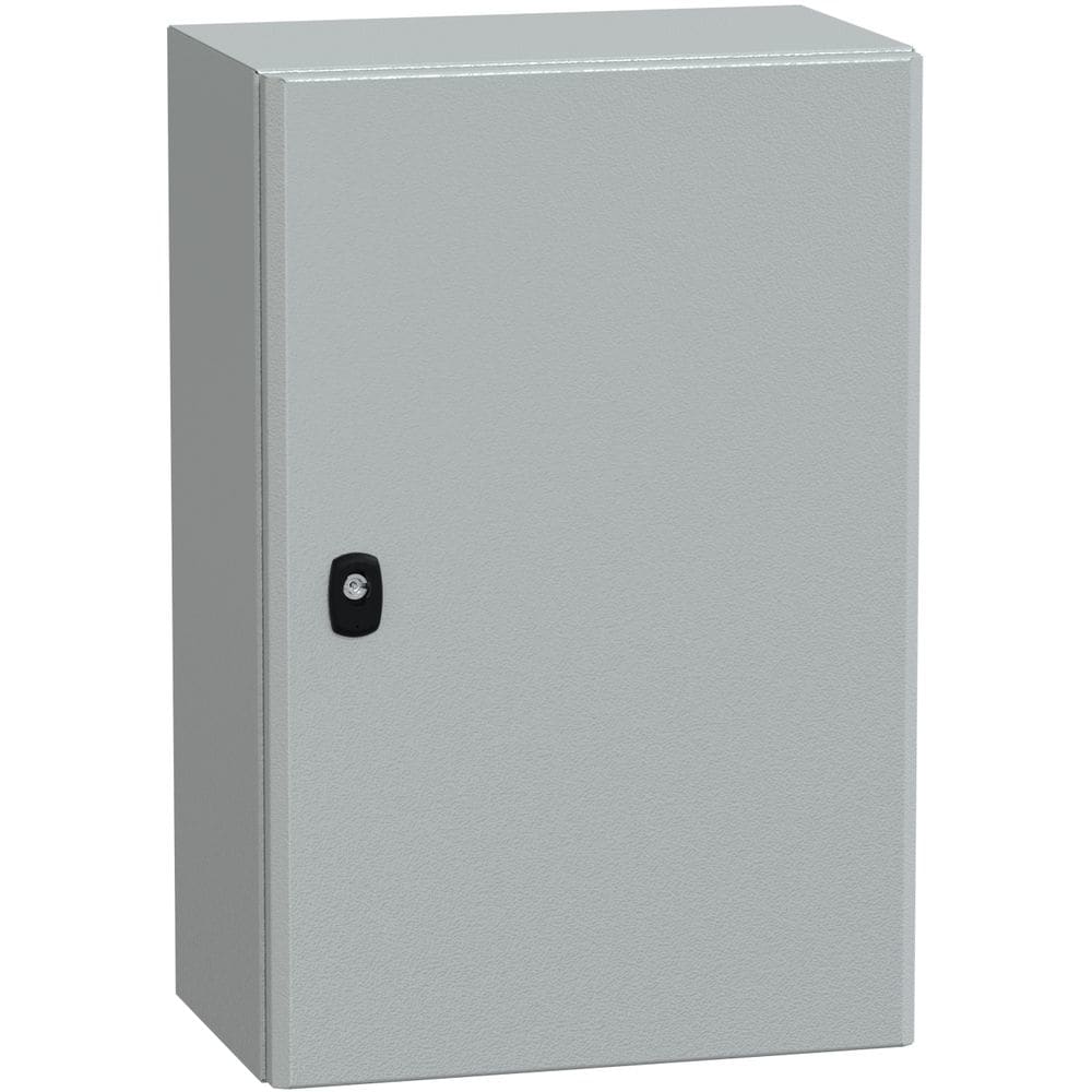 SAREL Spacial S3D volle deur met montageplaat. H600xB400xD250 IP66 IK10 RAL7035. NSYS3D6425P