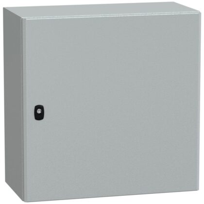 SAREL Spacial S3D volle deur met montageplaat. H600xB600xD300 IP66 IK10 RAL7035. NSYS3D6630P