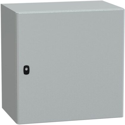 SAREL Spacial S3D volle deur met montageplaat. H600xB600xD400 IP66 IK10 RAL7035. NSYS3D6640P