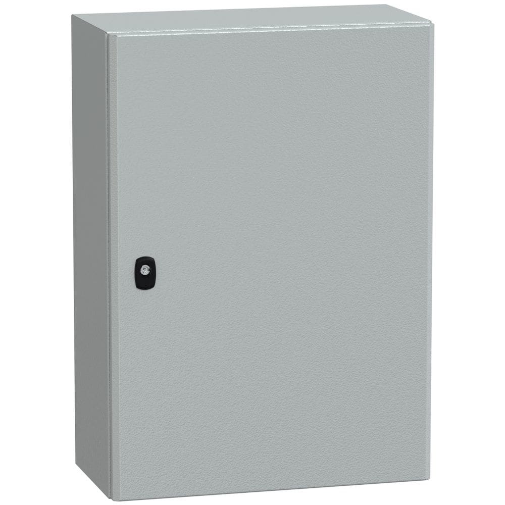 SAREL Spacial S3D volle deur met montageplaat. H700xB500xD250 IP66 IK10 RAL7035. NSYS3D7525P