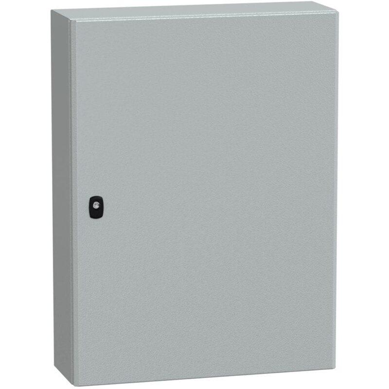 SAREL Spacial S3D volle deur met montageplaat. H800xB600xD200 IP66 IK10 RAL7035. NSYS3D8620P