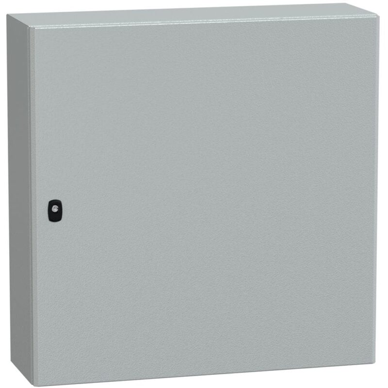 SAREL Spacial S3D volle deur met montageplaat. H800xB800xD250 IP66 IK10 RAL7035. NSYS3D8825P