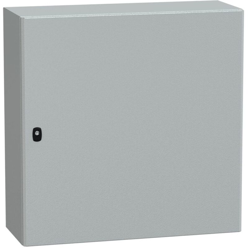 SAREL Spacial S3D volle deur met mont.plaat H800xB800xD300.IP66 IK10 RAL7035. NSYS3D8830P