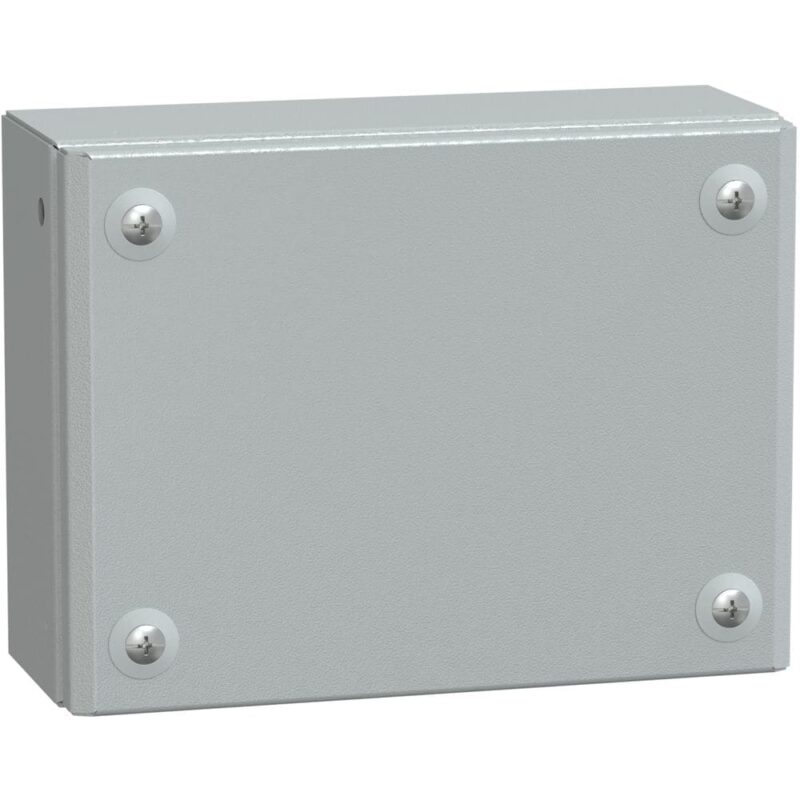 SAREL Metalen industriële doos volle deur H150 x B200 x D80 IP66 IK10 RAL 7035 NSYSBM15208