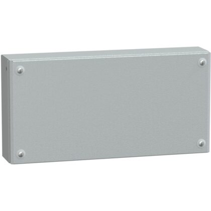 SAREL Metalen industriële doos volle deur H200 x B400 x D80 IP66 IK10 RAL 7035 NSYSBM20408