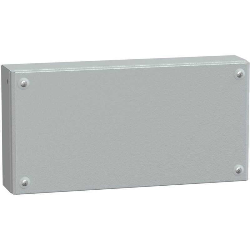 SAREL Metalen industriële doos volle deur H200 x B400 x D80 IP66 IK10 RAL 7035 NSYSBM20408