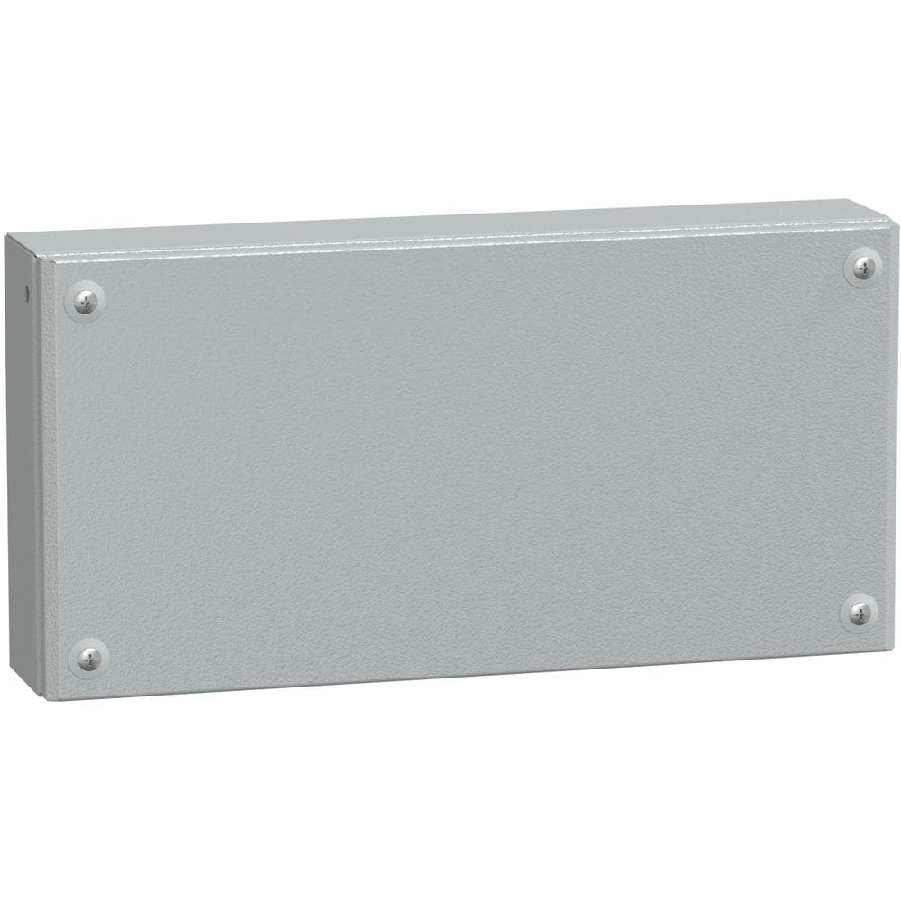 SAREL Metalen industriële doos volle deur H200 x B400 x D80 IP66 IK10 RAL 7035 NSYSBM20408