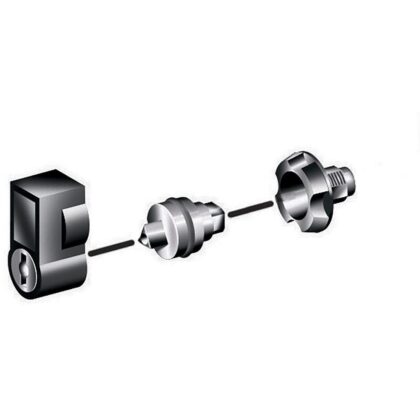 SAREL Externe hendel met 1242E cilinderslot & sleutel NSYTHL1242EPLM