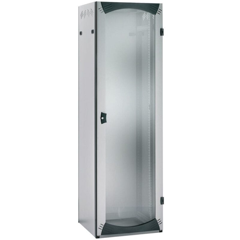 SAREL Rack VDA-B 24HE B800 D800 met glazen deur R7035 NSYVDA24U88B