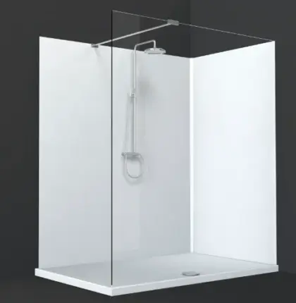 Showerboard wandbekleding 2030 x 1010 x 6 mm - wit mat - inclusief verpakking SB467R101x203VP