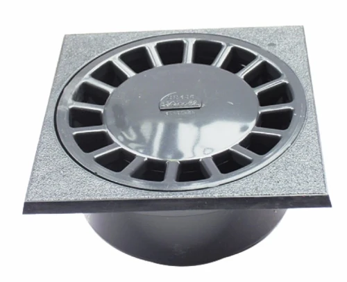 Nicoll PVC ljm klokput 200 x 200 x 92 mm - uitgang vertikaal 75-63 mm - donkergrijs - waterslot 36 mm SC089