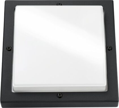 SG Lighting Bassi wandarmatuur E27 60W zwart lens UV gestabiliseerd polycarbonaat IP65 614180