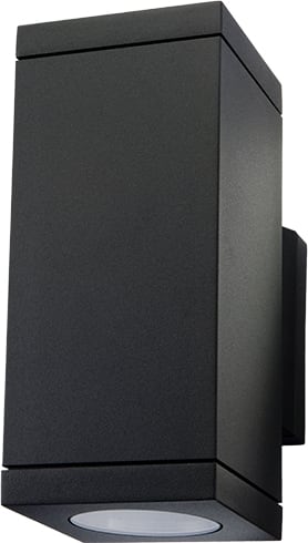 SG Lighting Echo 230V wandarmatuur 2x35W GU10 zwart IP54 614682