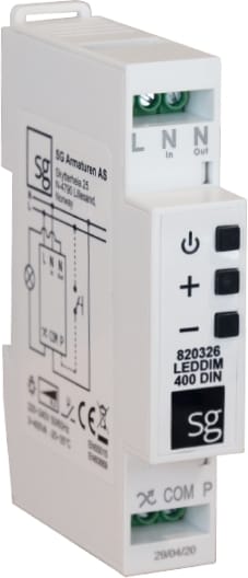 SG Lighting Pushdimmer 3-400VA. 5jaar garantie op dimmer. 1-100% dimbaar. 820326