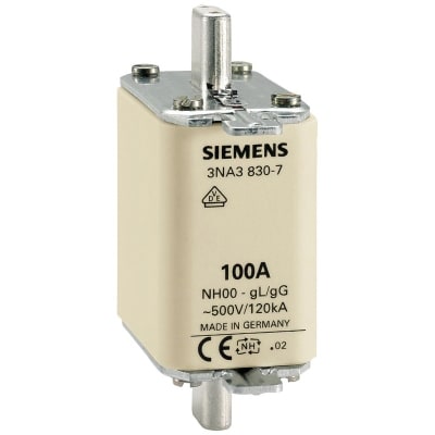 SIEMENS Meszekering NH GR00 AC 500V/DC 250V 160A met niet-geÏsoleerde trekkers 3NA3836
