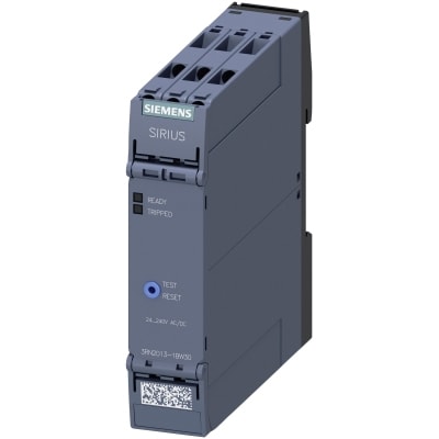 SIEMENS THERMISTOR MOTOR PROT. RELAY STANDARD EVALUATION UNIT 22.5 MM ENCLOSURE SCREW TE 3RN20131BW30
