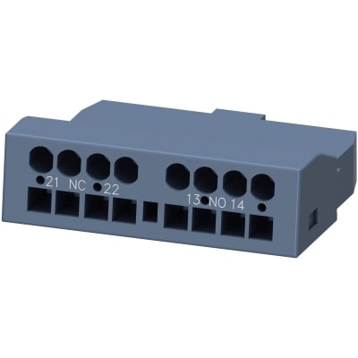 SIEMENS HULPSCHAK. HOR. LIGGEND 1NO+1NC VEERKLEM VOOR VERMOGENSCHAK. 3RV2 3RV29012E
