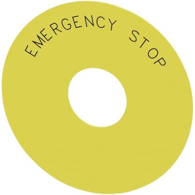 SIEMENS Onderlegplaatje EMERGENCY STOP