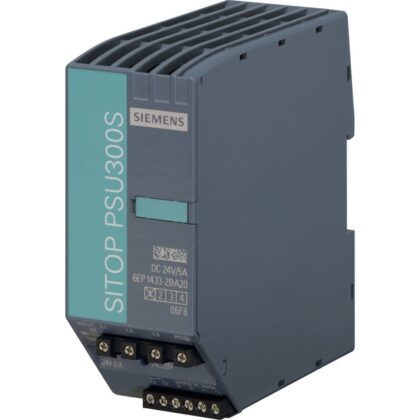 SIEMENS SITOP PSU300S 24 V/5 A STABILIZED POWER SUPPLY INPUT: 3 400-500 V AC OUTPUT: 24 6EP14332BA20