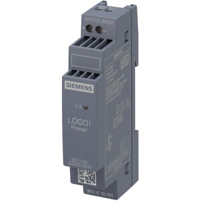 SIEMENS LOGO!POWER 24V/0.6A gestabiliseerde voeding 100-240 V AC output: 24V/0.6A DC 6EP33306SB000AY0