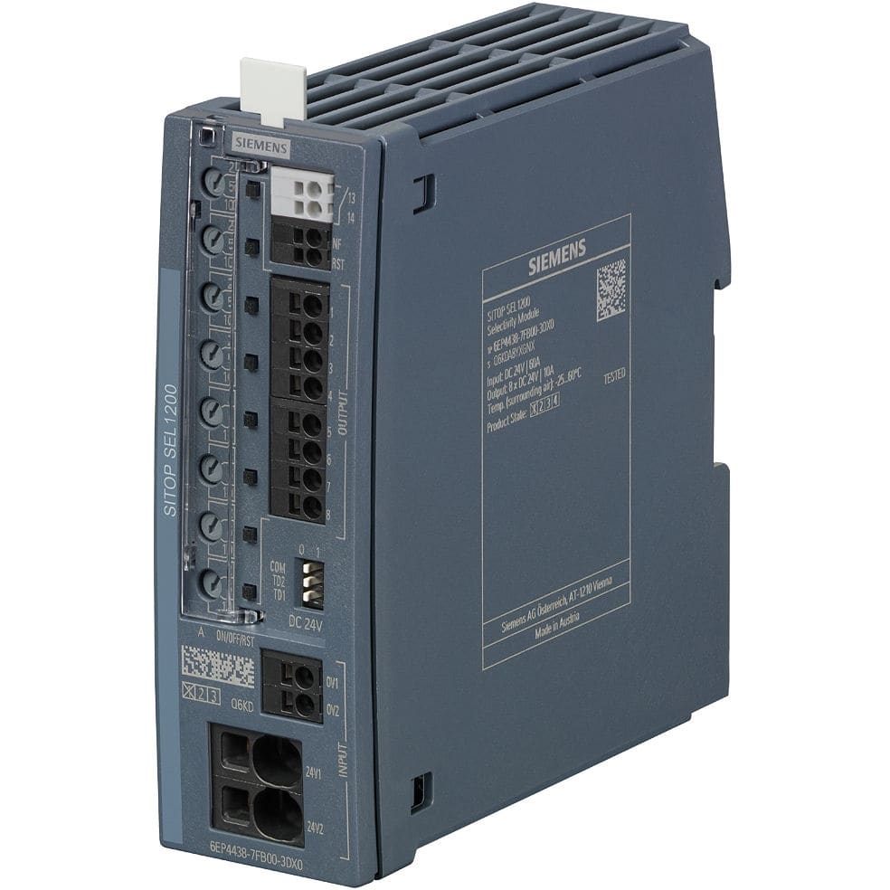SIEMENS SITOP SEL1200 Selectivity module 8-channel switching characteristic Input: 24 V 6EP44387FB003DX0