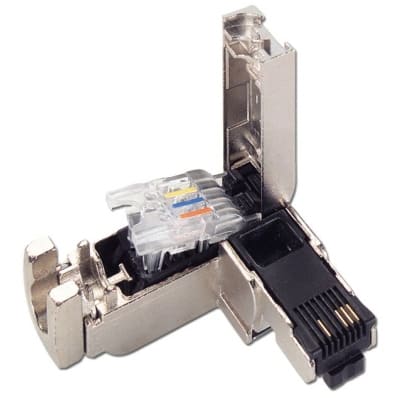 SIEMENS SIMATIC NET IE FC RJ45 PLUG 90 RJ45 PLUG CONNECTOR W. RUGGED METAL HOUSING AND 6GK19011BB202AA0