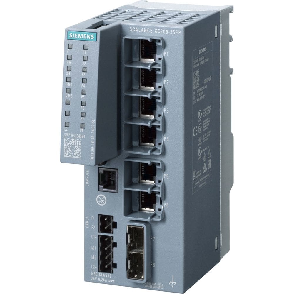 SIEMENS SCALANCE XC206-2SFP MANAGEABLE LAYER 2 IE-SWITCH