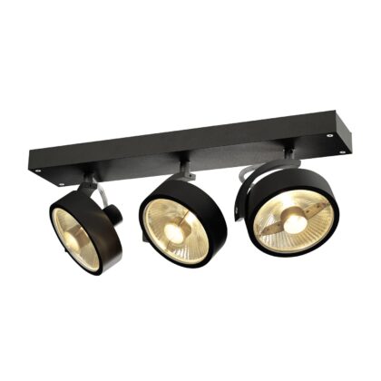 SLV Belgium Kalu 3 QPAR111 wand/plafond zwart max 75W 1000704