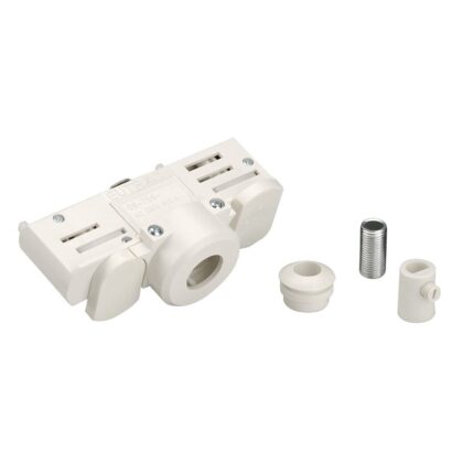 SLV Belgium Eutrac 3-fase rail adapter wit RAL9016 incl. draadstang en trekontlasting 1001542