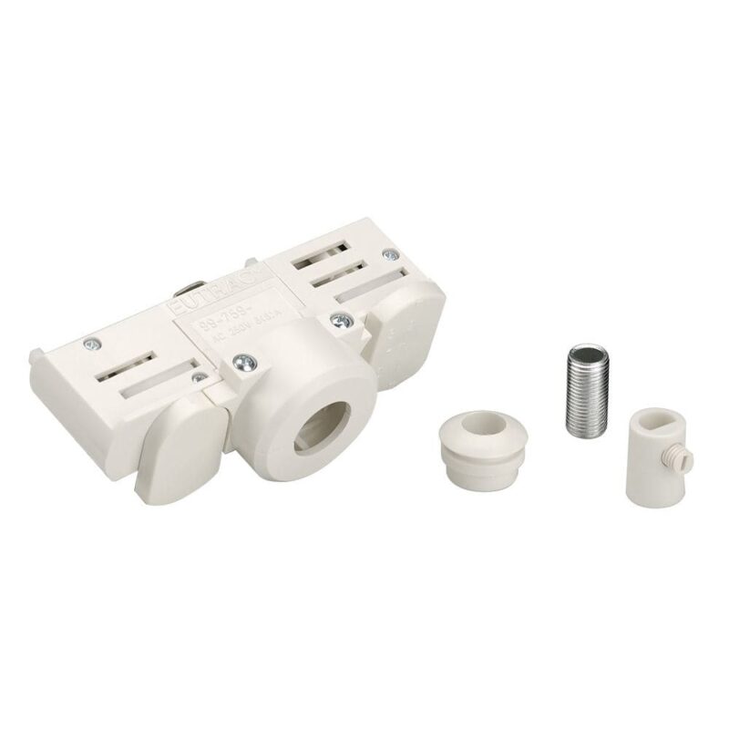 SLV Belgium Eutrac 3-fase rail adapter wit RAL9016 incl. draadstang en trekontlasting 1001542