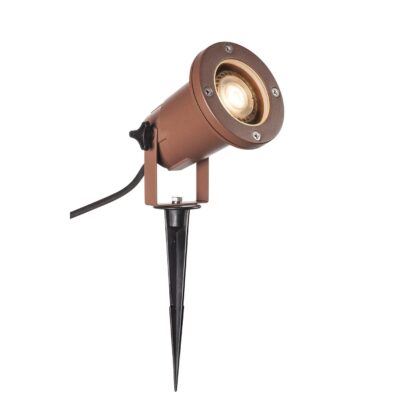 SLV Belgium Big Nautilus QPAR51 buitenlamp met grondpin roestkleurig IP65 max. 11W 1001964