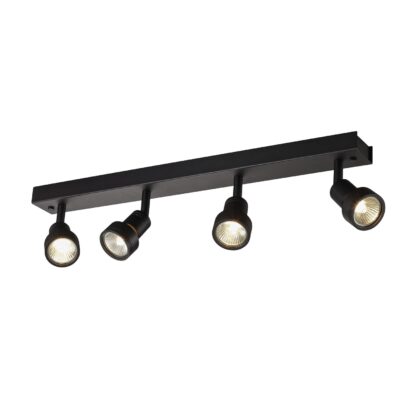 SLV Belgium Puri CW indoor wand/plafond quad QPAR51 zwart 4x50W 1002029