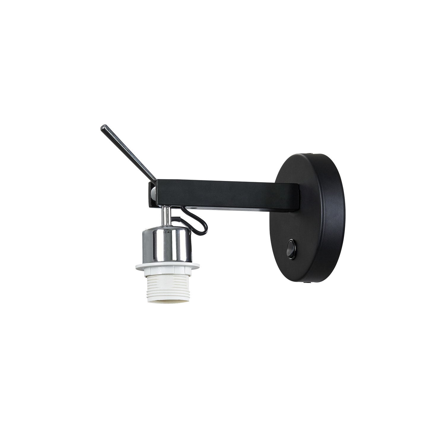 SLV Belgium Fenda E27 indoor wandarmatuur zwart zonder lampenkap 1003034
