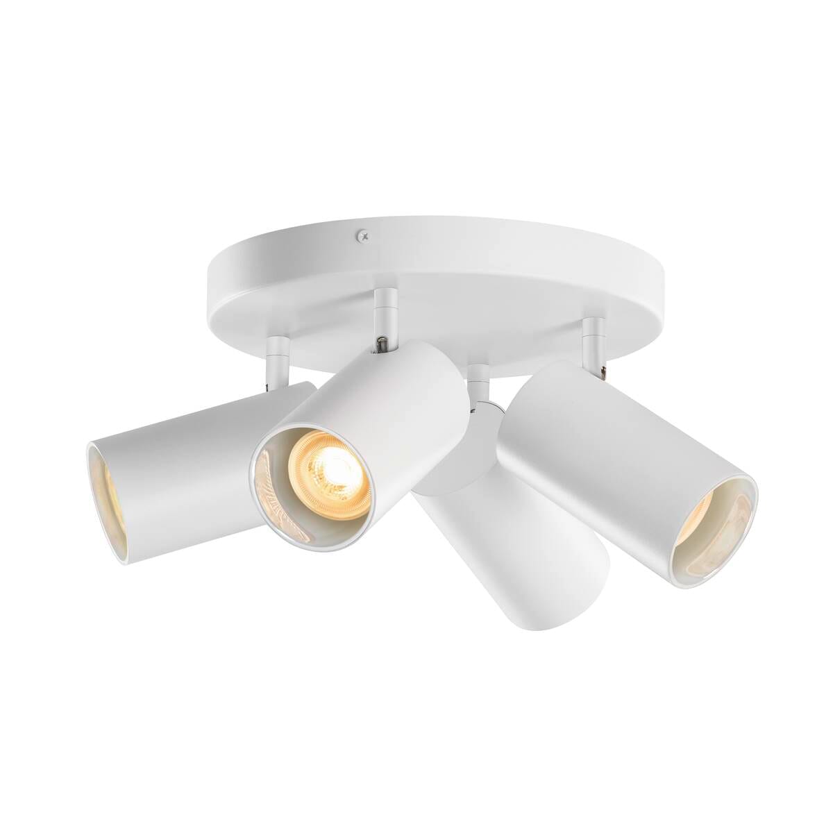 SLV Belgium Asto Tube 3 rond plafondarmatuur 4x max 10W Gu10 230V richtbaar 90ø D=25cm wit 1006430