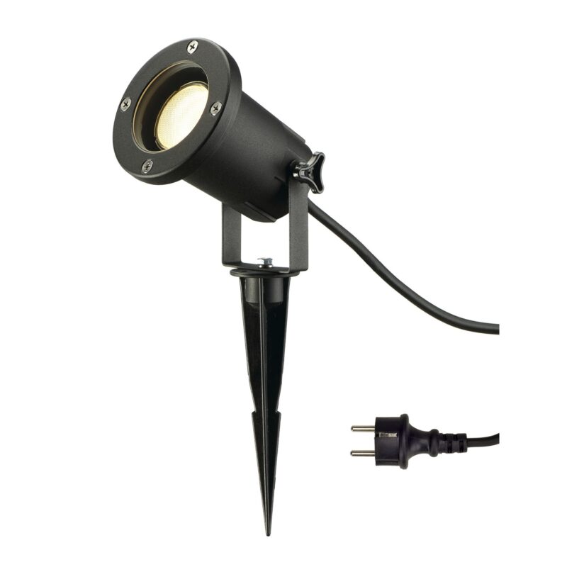SLV Belgium Nautilus Spike tuinspot GU10 excl lamp zwart 227410