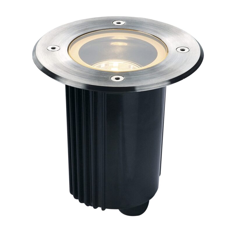 SLV Belgium DASAR 115 outdoor grondinbouwspot QPAR51 IP67 rond roestvrij staal 316 35W 229320