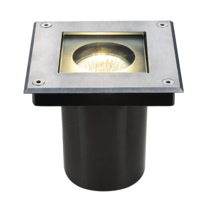SLV Belgium Dasar Square GU10 grondinbouwspot 35W 230V IP67 afdekplaat inox 229374