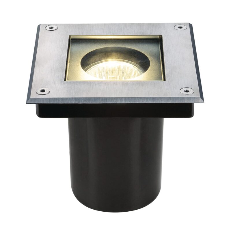 SLV Belgium Dasar Square GU10 grondinbouwspot 35W 230V IP67 afdekplaat inox 229374