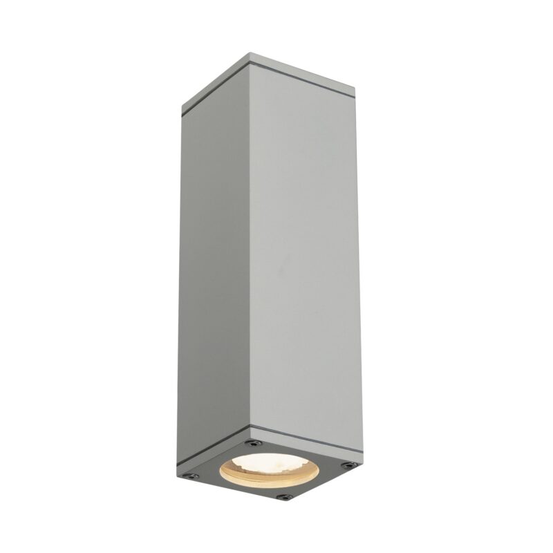 SLV Belgium Theo Up-Down Out wandlicht GU10 2x35W 230V zilver grijs 229532