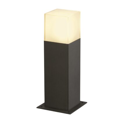 SLV Belgium Grafit SL30 tuinpaaltje 1x11W E27 230V + aansluitdoos H30cm antraciet/wit IP44 231215
