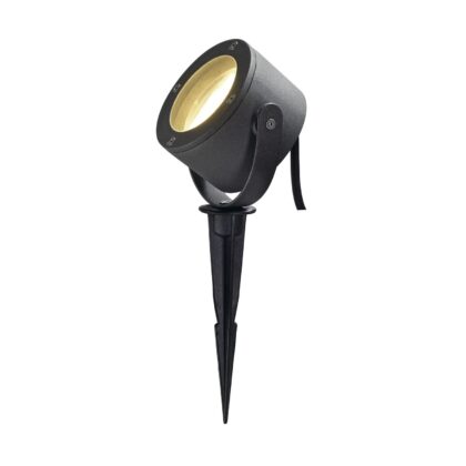 SLV Belgium Sitra 360 Spike grondspot met grondpin 1x9W Gx53 90° + kabel antraciet IP44 231525