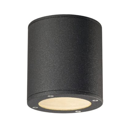 SLV Belgium Sitra Ceiling plafondopbouwdownlight 1x max 9W Gx53 230V D=10cm antraciet IP44 231545